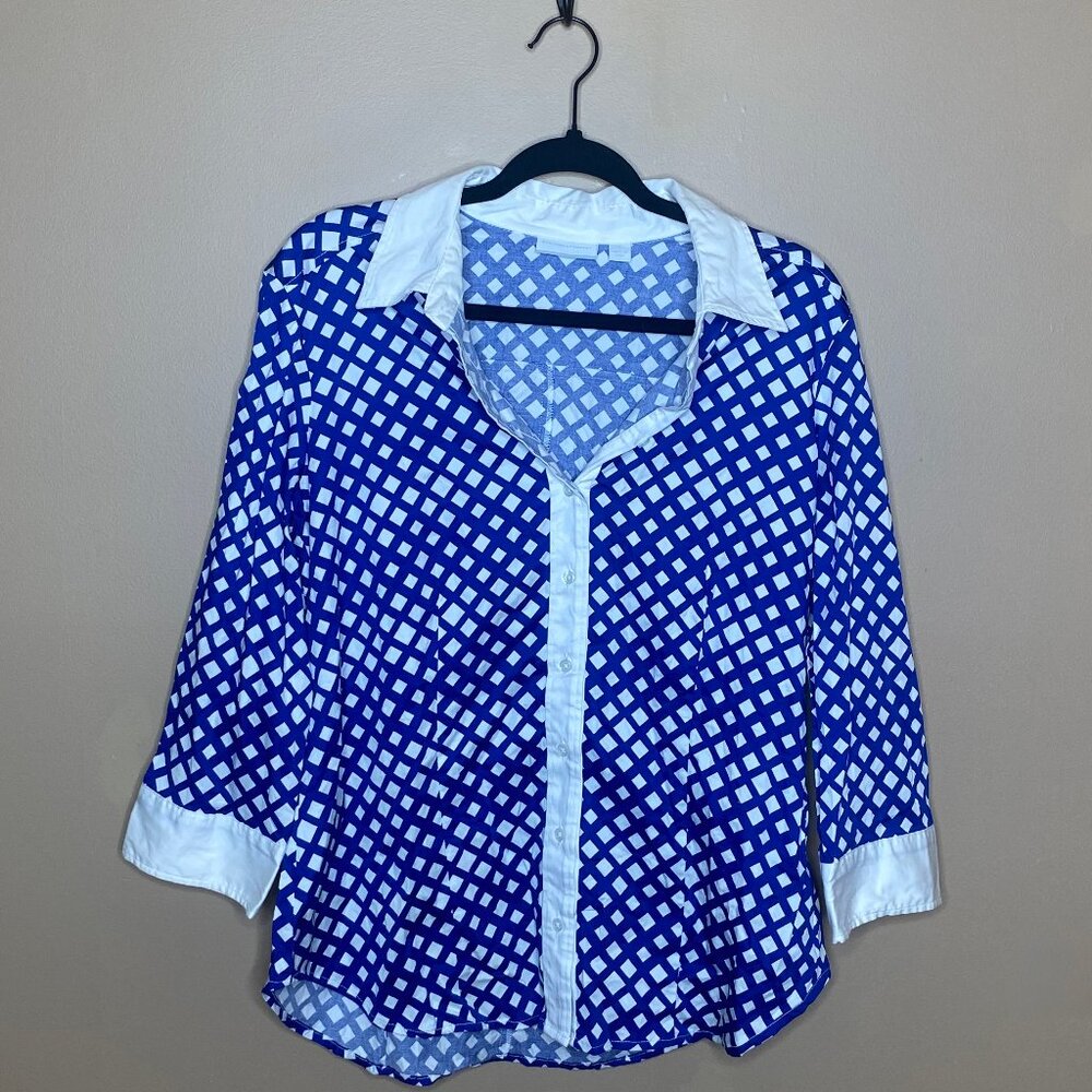 Old Money Cotton Bright Blue Button Down Shirt